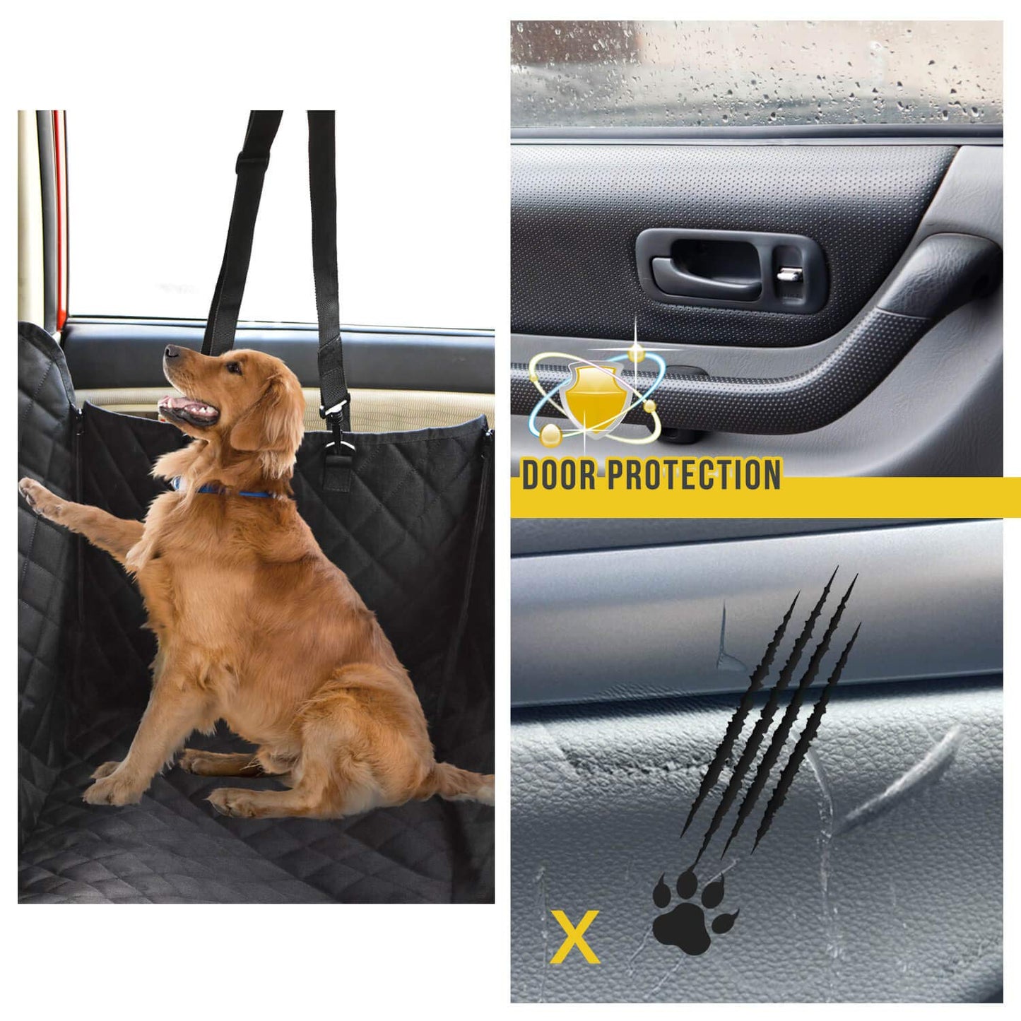 Vailge Back Seat Dog Hammock Cover – Anti-Slip
