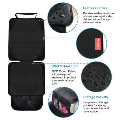 MORROLS Thick Padded Car Seat Cover with Mesh Pockets