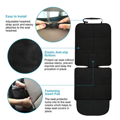 MORROLS Thick Padded Car Seat Cover with Mesh Pockets