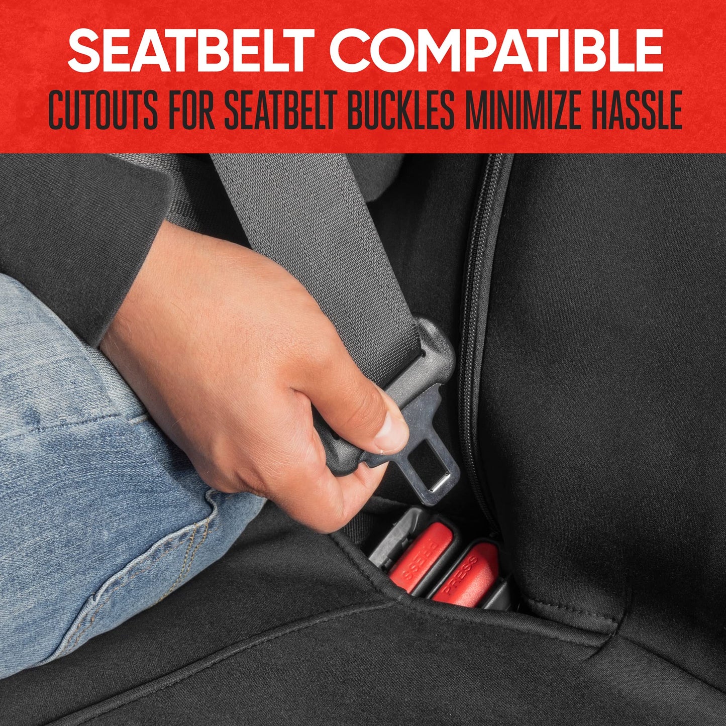 Motor Trend Waterproof Bench Seat Cover for Kids & Dogs